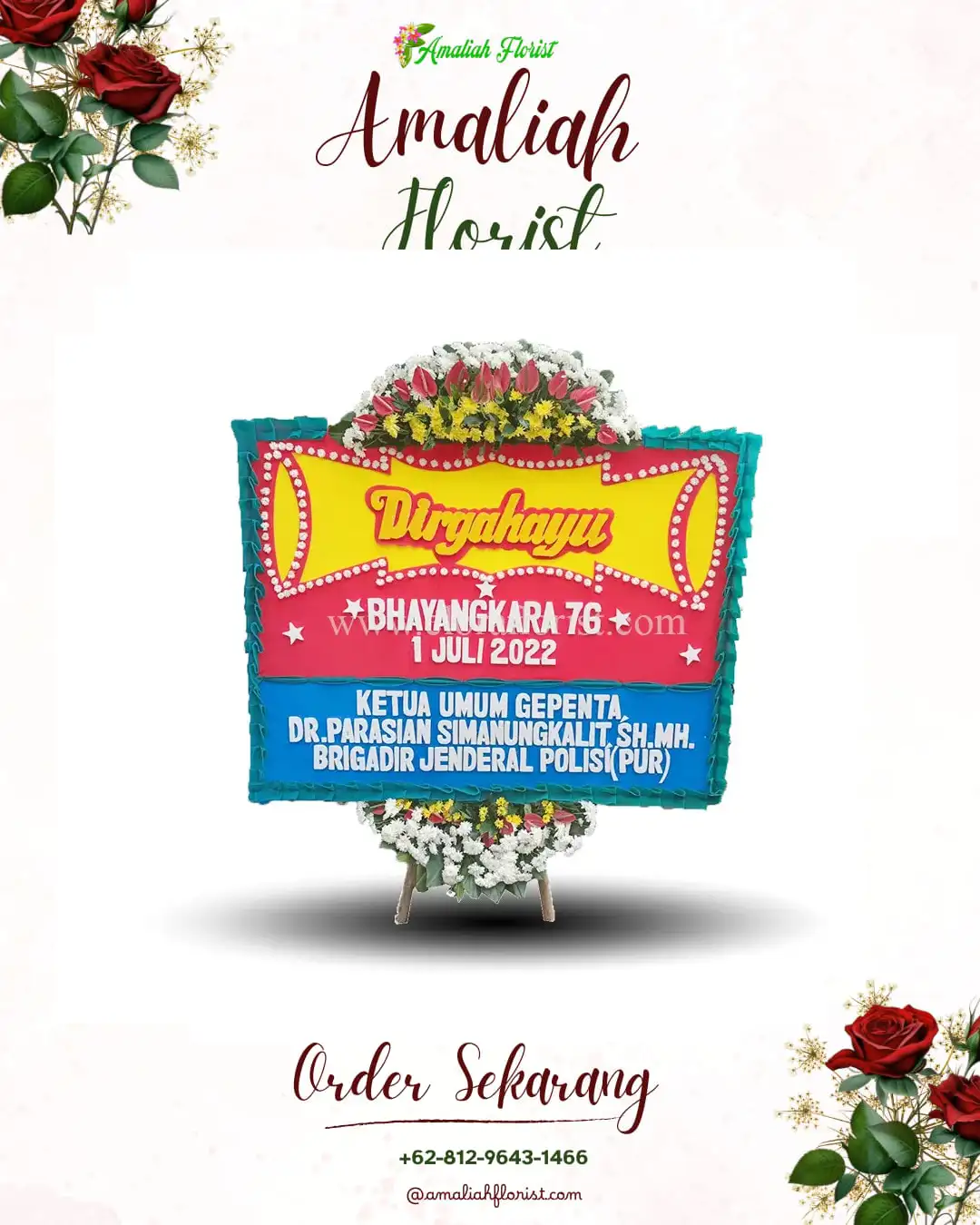Papan Bunga HUT Ulang Tahun Gorontalo Utara